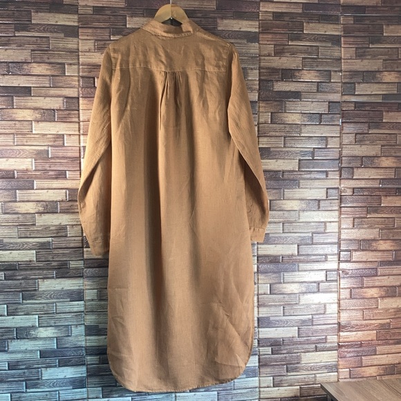EUC STARK X Women's Shirt Dress Cover-Up Dark Tan Medium - Picture 3 of 11